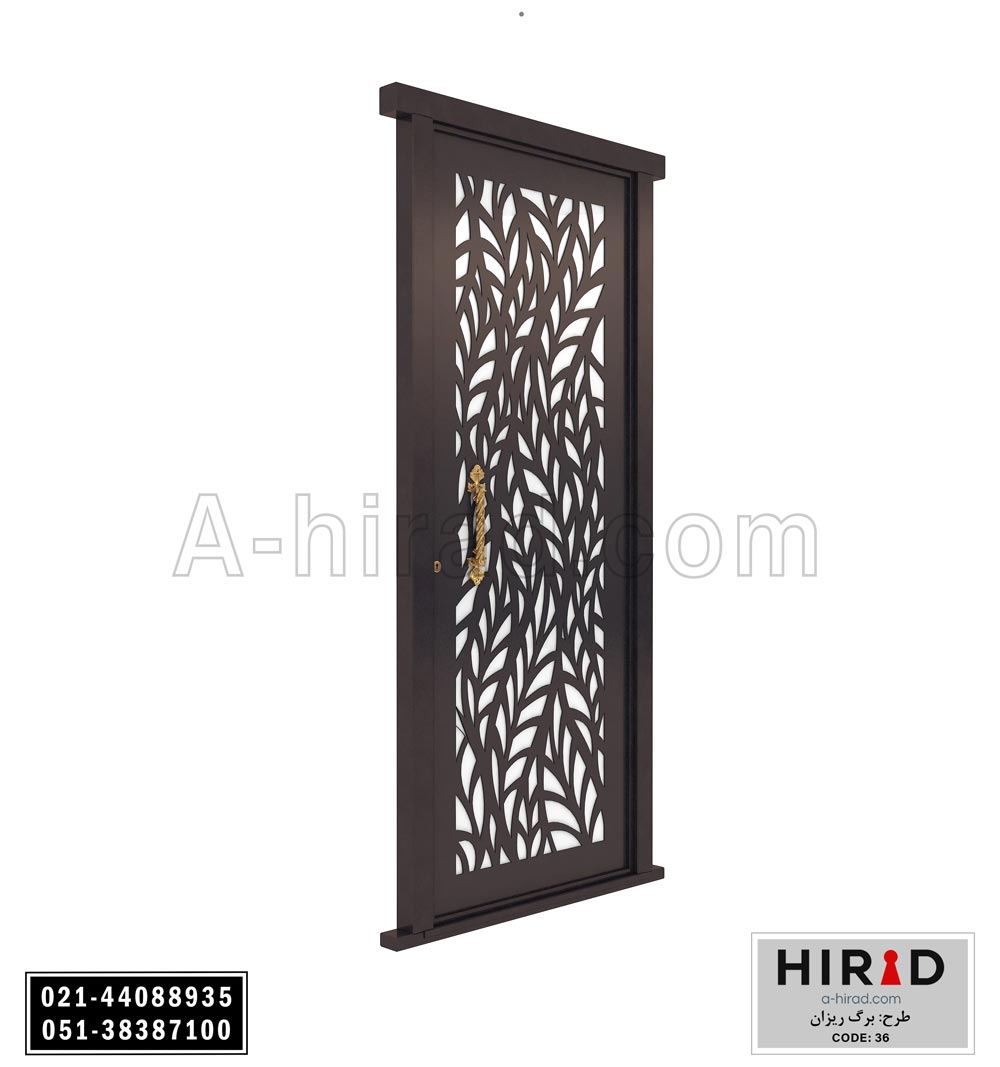 درب فلزی لیزری تک لنگه هیراد کد 1036 عرض 108 ارتفاع 223 